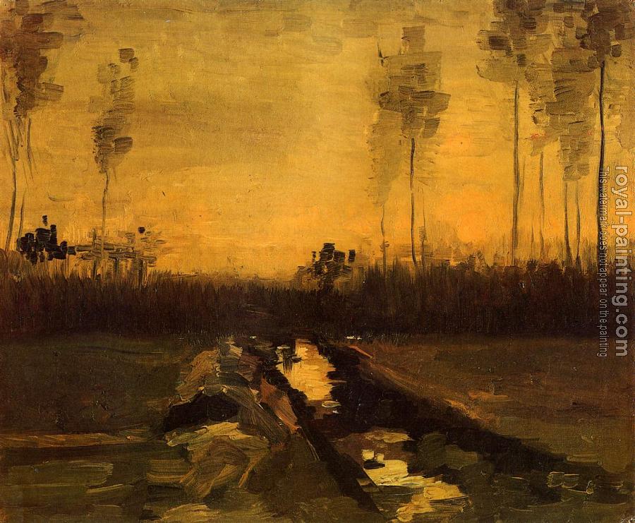 Vincent Van Gogh : Landscape at Dusk